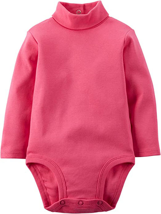 Picture of 80040 100% Cotton Thermal Turtlenecks Bodies Babies FUSCHIA